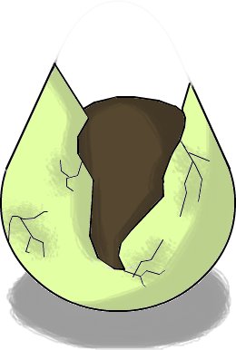 Egg de chocolate roto