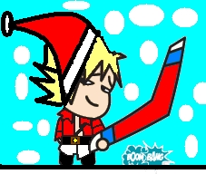 Hijo de Papa Noel para el concurso.