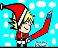 Hijo de Papa Noel para el concurso.