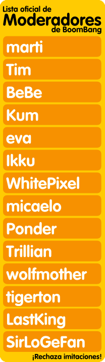 Lista oficial de Moderadores de BoomBang